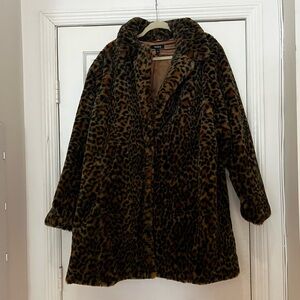 Torrid Brown Leopard Teddy Jacket